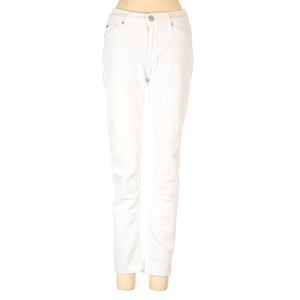 Hudson 24 white wash mid rise cropped denim‎ skinny jeans